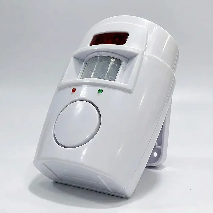 Alarmă Wireless cu Senzor PIR și 2 Telecomenzi – Sirenă 105 dB, Detecție Mișcare 5–7 m, Unghi 110°, Temporizator și Montaj Fără Cabluri: Securitate Instantanee pentru Casă, Garaj sau Magazin [3]