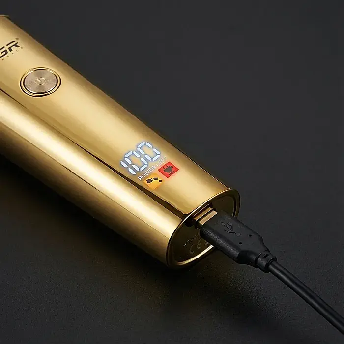 Aparat de Tuns Profesional VGR-947 Gold Edition – Autonomie Record 500 Min, Baterie 2000 mAh, 4 Piepteni de Ghidaj și Design Luxos: Stil, Precizie și Performanță la Tine Acasă [3]