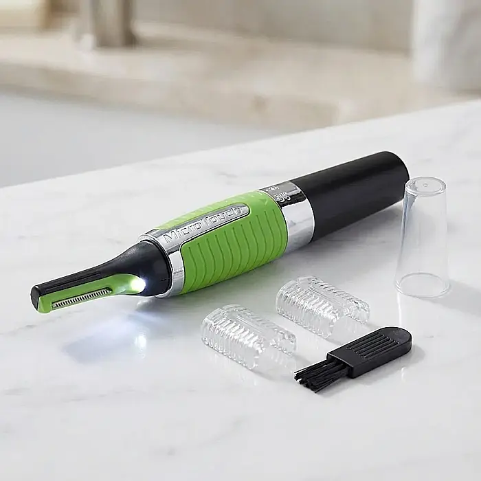 Set Aparat de Tuns Electric Migro Multicolor – 3 în 1 pentru Păr Nas, Urechi și Sprâncene, cu 2 Piepteni Reglabili, Compact și Portabil [4]