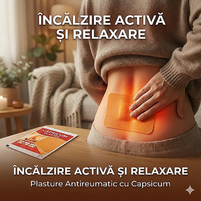 Pansament cu Capsicum – Plasture Antireumatic cu Ardei Iute, 50 buc [4]