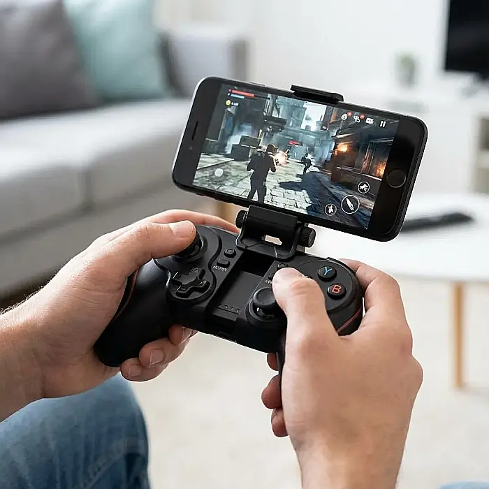 Joystick Bluetooth X3 pentru Smartphone, Tabletă, PC și Smart TV – Controler Wireless Reîncărcabil, 16 Butoane, Analogic de Precizie, Grip Reglabil și Baterie 400 mAh: Performanță de Consolă oriunde t [4]