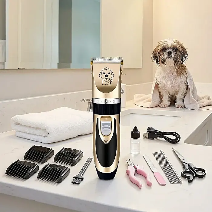 Mașină de Tuns Animale fără Fir Mellow – Baterie 1200 mAh, 4 Ore Autonomie, Lame Ceramice, Motor Silențios 60 dB, 4 Distanțiere și Accesorii Complete: Îngrijire Profesională și Confort pentru Companio [4]
