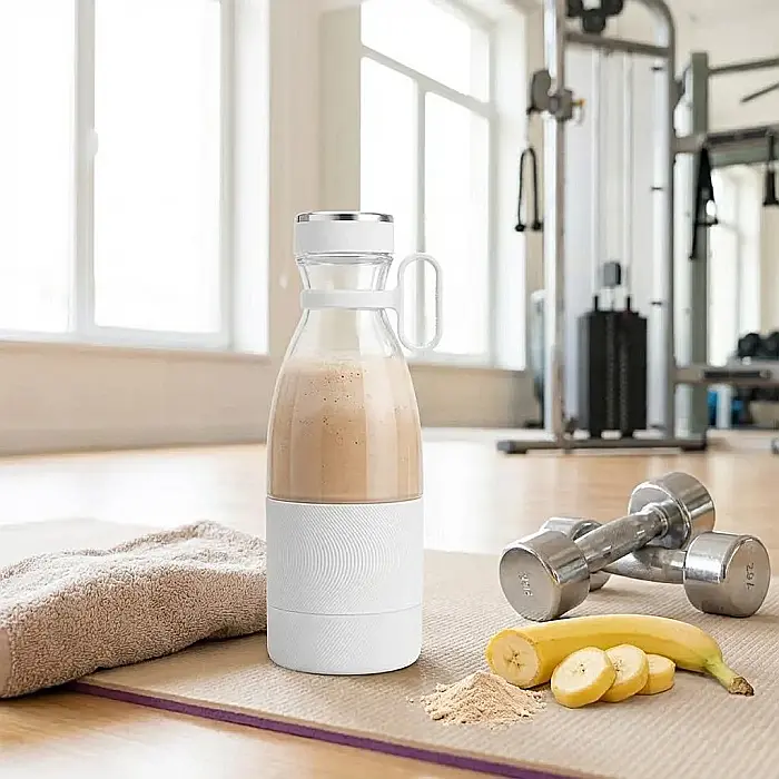 Mini Blender Electric Portabil 40W – Recipient 420 ml, 6 Lame Inox 3D, Încărcare USB Rapidă și Funcție Autocurățare: Smoothie-uri Proaspete și Nutriție de Elită, Oriunde te-ai afla [4]