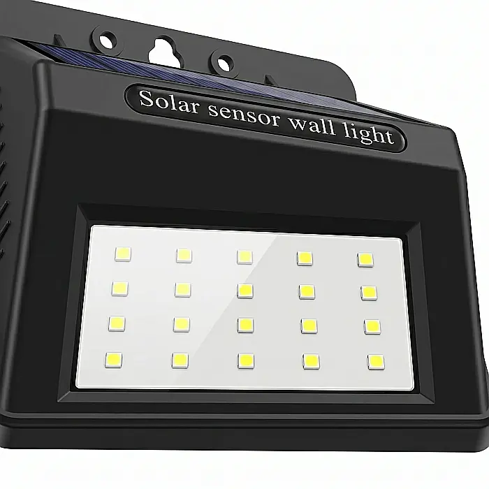 Lampă Solară de Exterior fără Senzor de Mișcare – 20 LED, Montaj pe Perete, Baterie Litiu 3,7V, Funcționare Automată la Întuneric, Fără Cablu, Rezistentă la Intemperii [4]