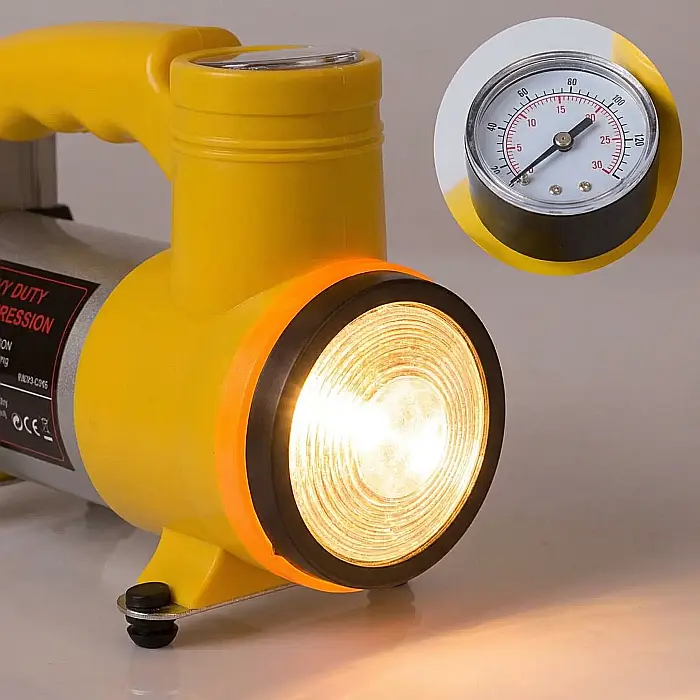 Compresor Auto Profesional Cyclone – 12V, Debit 35 L/min, Presiune Maximă 150 PSI, Manometru Incorporat, Carcasă Metalică Robustă, Ideal pentru SUV, 4x4 și Microbuze [4]