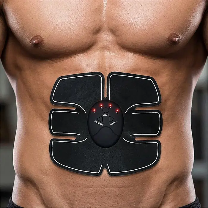 Kit Centură Electro-Stimulare EMS – 3 Piese pentru Abdomen și Brațe, 6 Moduri de Lucru, Intensitate Reglabilă, Tonifiere Musculară și Fitness la Domiciliu, Portabil [4]