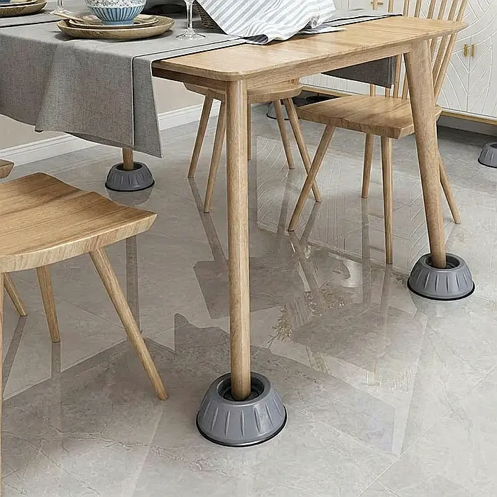 Set 4 Suporturi Anti-Balans și Anti-Vibrații pentru Mașină de Spălat și Mobilier – Tampoane Stabilizatoare Antiderapante, Protecție Podea, Ridicare Mobilier, Gel PU Lavabil și Reutilizabil [3]
