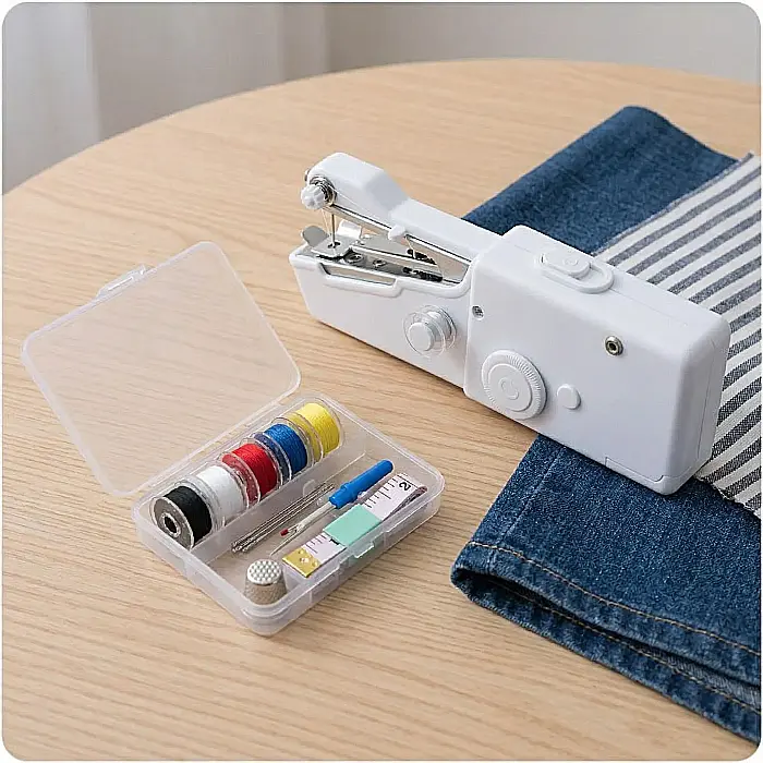 Mașină de Cusut Portabilă Manuală – Repară Rapid Haine și Textile, Ușor de Folosit (Fără Experiență), Funcționează Fără Ață Suplimentară, Design Compact pentru Voiaj [4]
