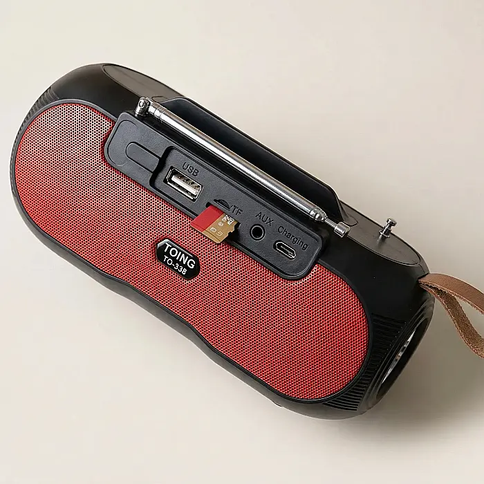 Boxă Bluetooth Portabilă Toing TO-338 – Stereo 5W, Incarcare Solară și USB, Micro SD, Radio FM, Funcție Hands-Free, Redare MP3 [4]