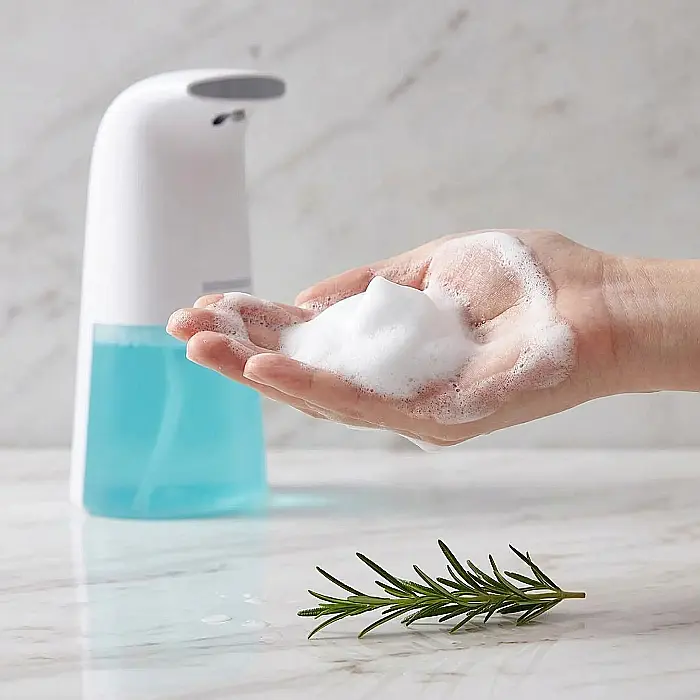 Dozator Săpun Lichid cu Senzor Inteligent și LED – Distribuitor Fără Contact, Capacitate 250 ml, Debit Reglabil, Material ABS, Ideal pentru Casă, Birou, Hotel și SPA [4]