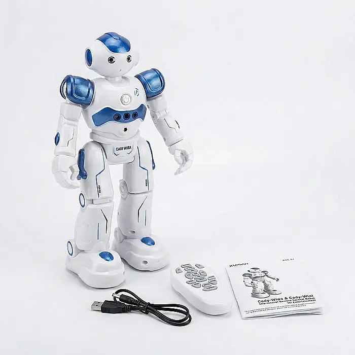Robot Smart SIKS Interactiv pentru Copii – Control Prin Gesturi și Telecomandă, Programabil, Dansează, Cântă, LED și Sunete, Educativ și Distractiv, Alb [4]