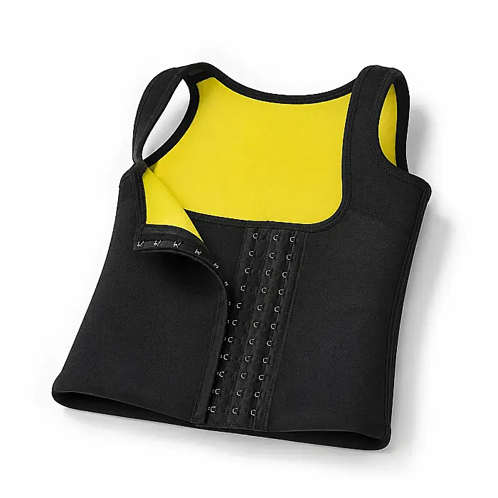 Vestă GetFit din Neopren pentru Slăbit și Modelarea Taliei – Negru cu Galben [3]
