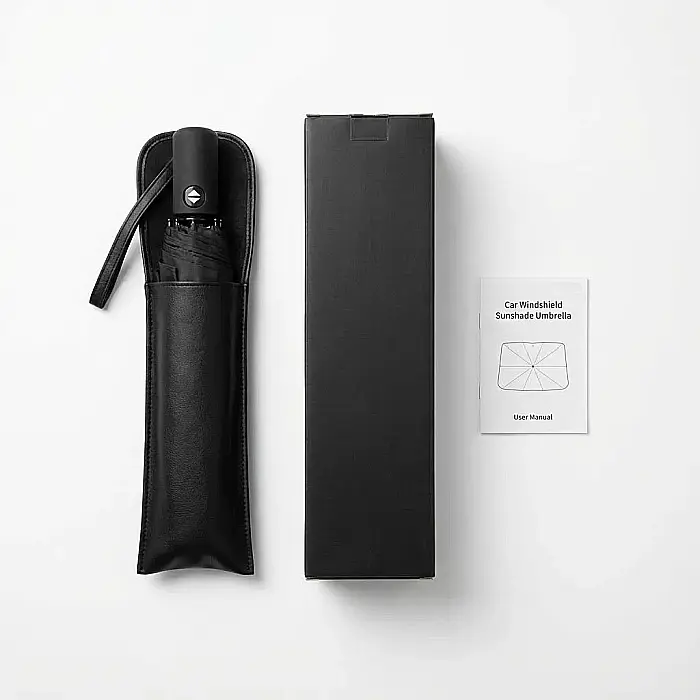 Parasolar Tip Umbrelă pentru Mașină – Protecție UV 99% și Izolație Termică, Pliabil, Compatibil Universal (140 x 80 cm) și Montare Rapidă: Răcoare Imediată și Protecție de Elită pentru Interiorul Auto [3]