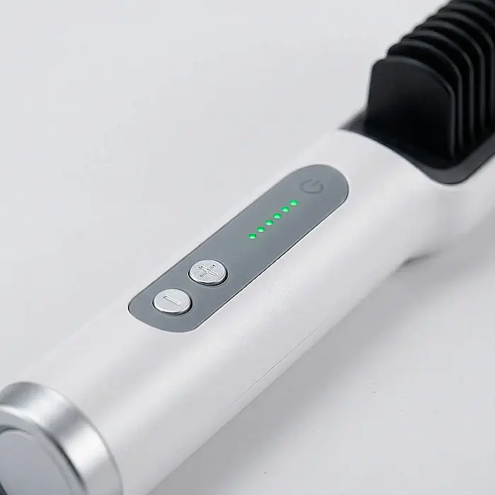 Perie Electrică UBX pentru Îndreptat Părul – 45W, Înveliș Ceramic, 5 Trepte de Temperatură cu LED și Tehnologie Anti-Arsură, Alb [3]