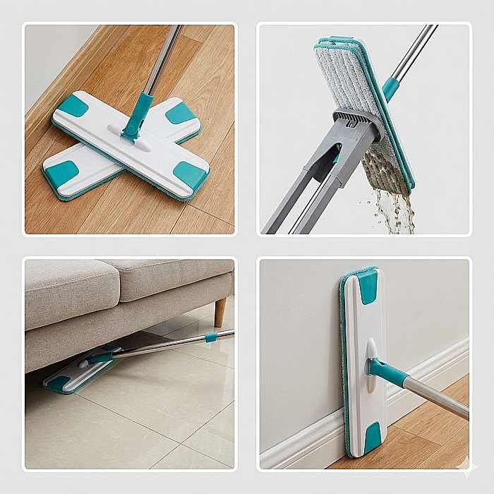 Laveta din Microfibră cu Mâner Reglabil și Cap Pivotant 360° – Curățare Eficientă, Ultra Absorbantă, Ideală pentru Suprafețe Mari și Zone Dificil de Atins [4]