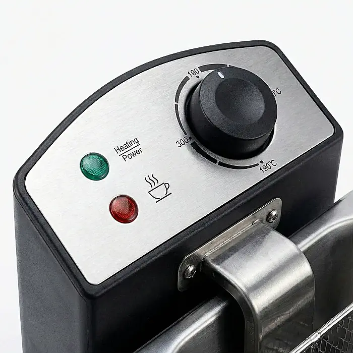 Friteuză Electrică cu Ulei 5.5L – 2500W, Oțel Inoxidabil, Termostat Reglabil, Timer 60 Min, Capac Inclus [3]