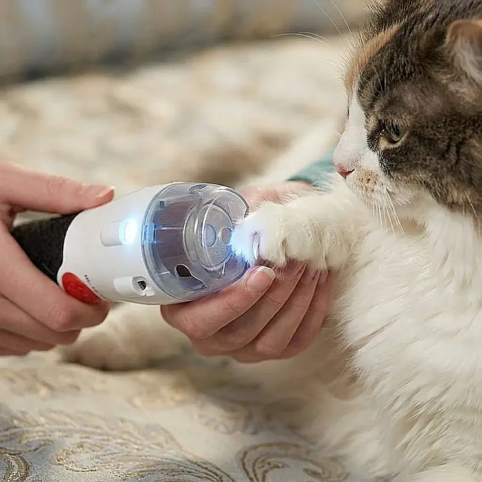 Pila Electrică Paw Perfect pentru Unghii Câini și Pisici – 2 Viteze 7000-14000 RPM, LED Integrat, 4 Role de Rezervă Incluse, Sigură și Silențioasă [3]