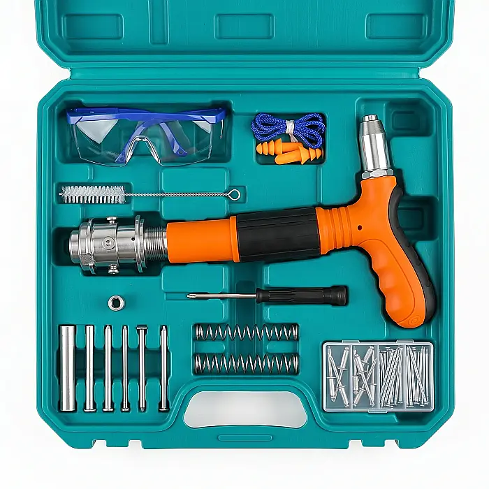 Pistol Manual pentru Nituri și Cuie, 35 cm, Metal Rezistent, cu Trusă, Ochelari și Accesorii [3]