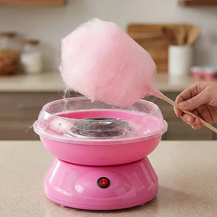 Aparat de făcut vată de zahăr Fresh Delicious – 500 W, 2 trepte putere, design compact și retro: Magia Sărbătorilor direct în Casa Ta [4]
