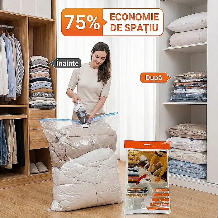 Set 8 Saci Vidat 60x80cm: Economisește 80% din Spațiul Dulapului tău [3]