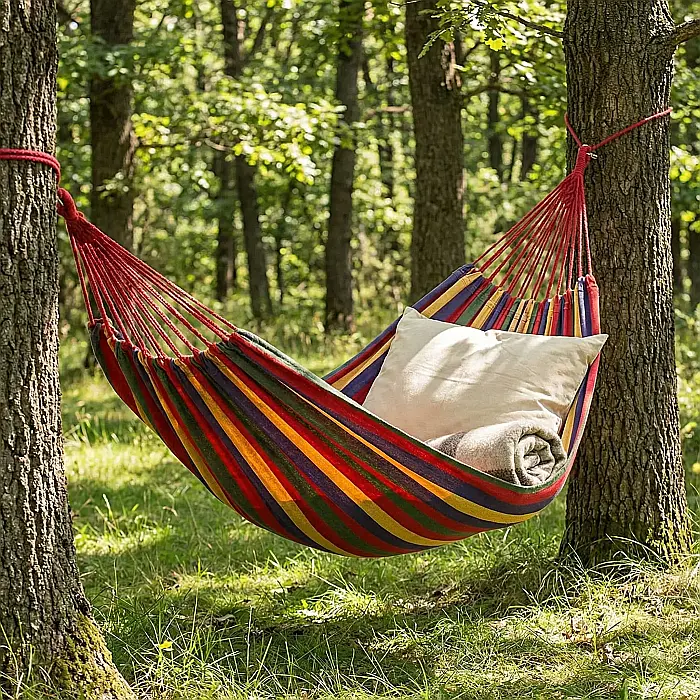 Hamac din Bumbac 190×80 CM – Relaxare Confortabilă, Rezistență 150 KG [2]