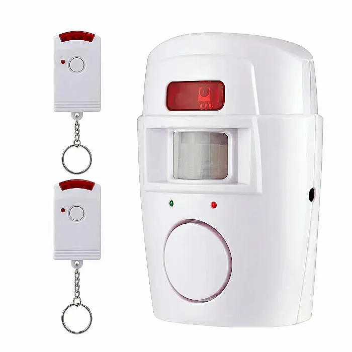 Alarma Wireless cu Senzor de Mișcare PIR și 2 Telecomenzi – Sirenă Puternică 105 dB, Unghi Detecție 110°, Instalare Rapidă fără Cabluri, Alimentare Baterii sau 6V [3]