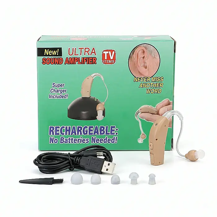Aparat Sunet Auditiv Reîncărcabil – Mini, Intraauricular, Hipoacuzie Ușoară și Medie, 30dB, Autonomie 15+ Ore, Dopuri Siliconice Incluse [3]