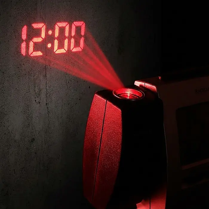 Ceas Multifuncțional cu Proiecție pe Tavan – Afișaj LCD, Ora, Data și Temperatură, Alarmă cu Snooze, 2 Proiectoare Reglabile și Design Modern: Control Total și Vizibilitate Maximă în Orice Moment al Z [2]