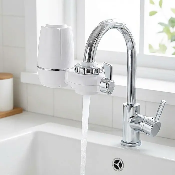 Filtru Instant de Purificare Apă pentru Robinet – 3 Etape Filtrare (Ceramică 0.2 microni, KDF, Cărbune Activ), Debit 2 L/min, Instalare Rapidă și Reutilizabil: Sănătate și Puritate Maximă la Fiecare P [4]