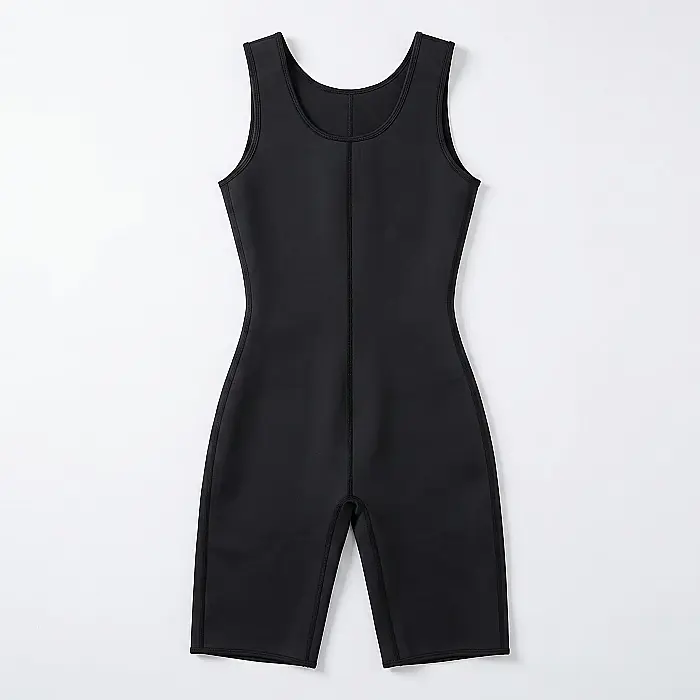 Costum Body Shaper din Neopren pentru Remodelare Corporală și Slăbit – Efect de Saună, Modelare Abdomen, Coapse, Șolduri și Fese, M/L și L/XL, Negru [3]