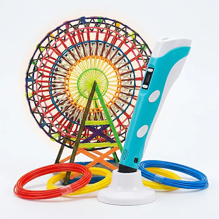 Creion 3D Pen V2 cu 3 Rezerve – Design Ergonomic, Display Temperatură, Compatibil ABS și PLA, Distracție Creativă pentru Copii și Adulți [3]