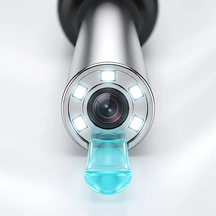 Dispozitiv Curățare Urechi BOMSTOM – Cameră 1080P HD, 6 LED-uri, 360° Unghi, Silicon Moale, 2 Lingurițe de Schimb, Reîncărcabil USB, Negru [3]