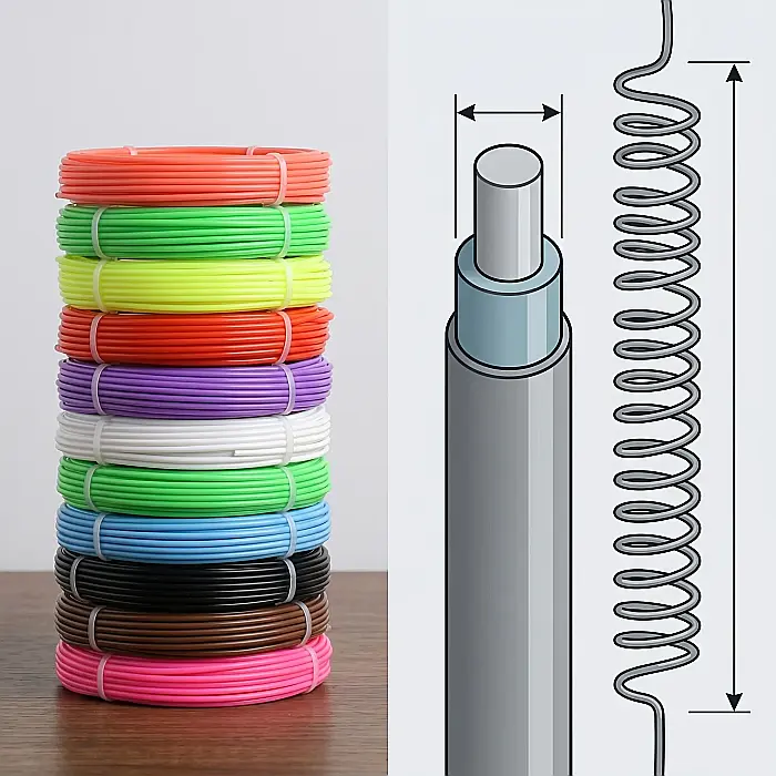 Filament Rezerve Creion 3D PLA 1,75 mm – 10 Metri, 3 Culori Aleatorii, Durabil și Compatibil cu Majoritatea Stilourilor 3D [3]