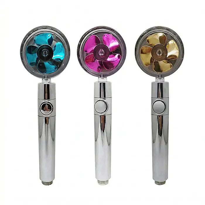 Cap de Duș Rotativ 360° TurboShower – Filtru de Apă încorporat, Presiune Mare (Efect Tornadă), Economie de Apă 40%, Buton Oprire, Protecție Piele și Păr, Ușor de Curățat [3]