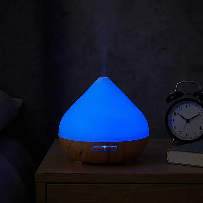 Difuzor Ultrasonic pentru Aromaterapie cu Uleiuri Esențiale – Umidificator LED Multicolor, Funcție Silențioasă, Oprire Automată, Design Elegant, Capacitate 400 ml [4]
