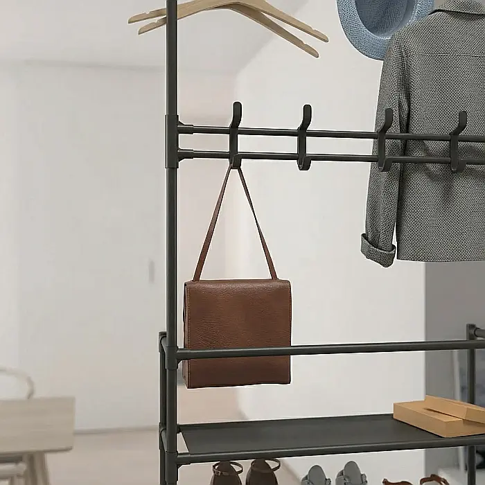 Suport pentru Pantofi cu 4 sau 5 Straturi – Raft Organizator Metalic 60x30x154 cm / 60x30x171 cm, Structură Stabilă, Montaj Rapid, Ideal pentru Hol, Dormitor sau Dressing [3]