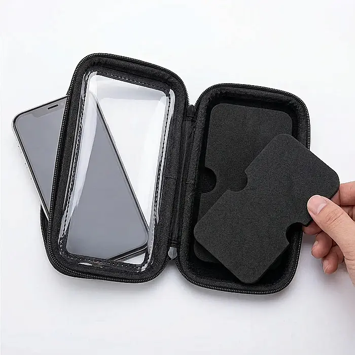 Suport Smartphone pentru Bicicletă Impermeabil – Compatibil până la 5.5 inch, Montare pe Ghidon, Husă cu Fermoar Dublu, Rotire 360°, Ideal pentru Bicicletă, Motocicletă și Scuter [3]