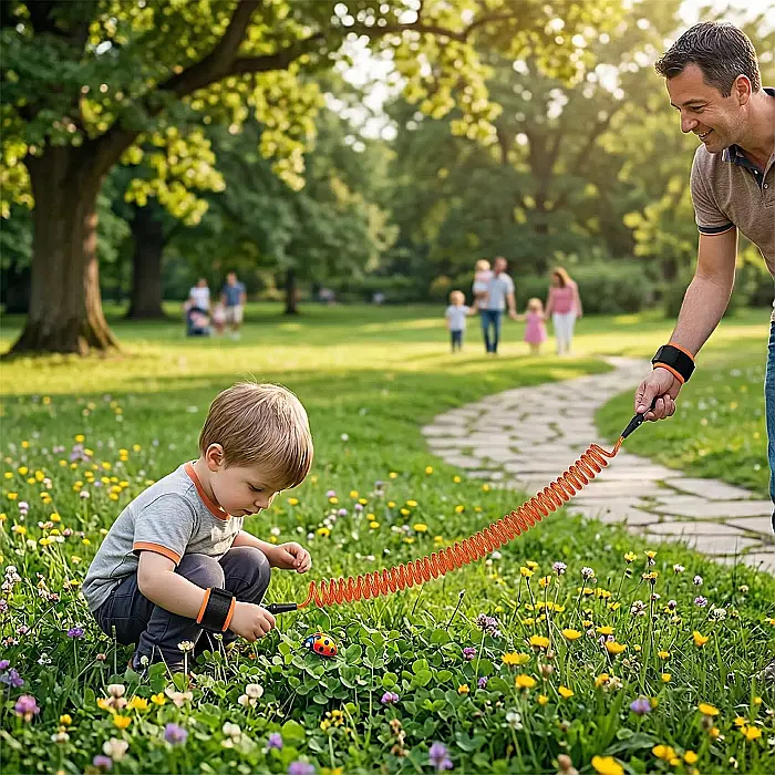 Brățară de Siguranță pentru Copii Anti-Pierdere – Lungime Reglabilă 40-150 cm, Fixare Velcro, Material Moale și Rezistent, Ideală pentru Spații Aglomerate [3]
