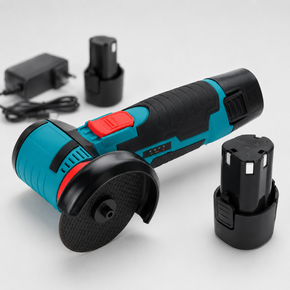 Mini Polizor Unghiular Flex Electric 12V - Motor Fără Perii, 15000 rpm, 2 Acumulatori, 4 Discuri 76mm, Tăiere și Șlefuire [4]