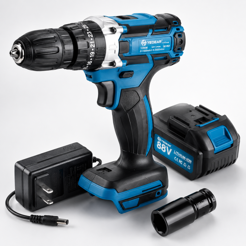 Trusă Scule Auto cu Impact + Autofiletantă 128V, 4Ah - 2 Acumulatori Li-Ion, Cuplu 350 N.m, Mandrină 10 mm, 25 Trepte Cuplu, 2 Viteze, Valiză Transport Inclusă [4]