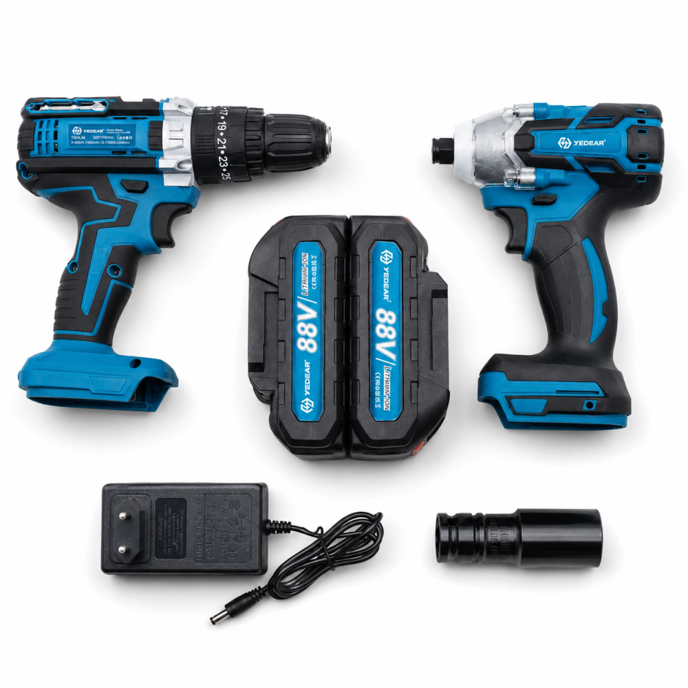 Trusă Scule Auto cu Impact + Autofiletantă 128V, 4Ah - 2 Acumulatori Li-Ion, Cuplu 350 N.m, Mandrină 10 mm, 25 Trepte Cuplu, 2 Viteze, Valiză Transport Inclusă [5]
