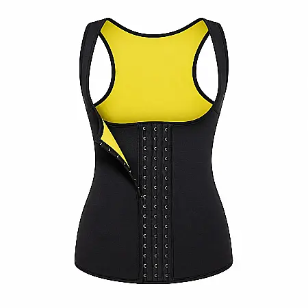 îngrijire feminină - Vestă GetFit din Neopren pentru Slăbit și Modelarea Taliei – Negru cu Galben