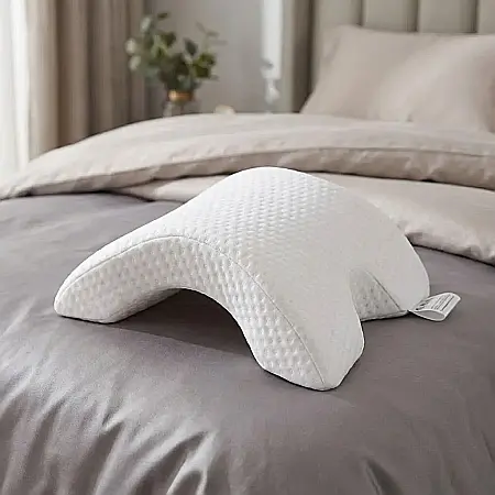 Casă & Grădină - Pernă Ergonomică cu Memorie – Spumă Poliuretanică Memory Foam, Alb, 48x29x9 cm: Suport Cervical Perfect, Proprietăți Hipoalergenice și Odihnă Regeneratoare pentru un Somn de Calitate