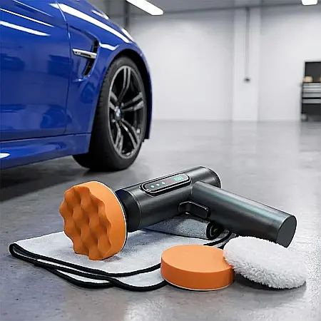 Auto - Polizor Auto Portabil pentru Reparare Zgârieturi – Acumulator Litiu 2000 mAh, Funcții de Lustruire și Ceară, Carcasă Aliaj Zinc, Autonomie 30 Min și Disipare Eficientă: Strălucire Profesională și Într