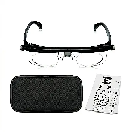 Gadgeturi - Ochelari Ajustabili Dial Vision – Lentile Reglabile de la 0 la +3, Tehnologie de Focalizare Instantanee, Ideali pentru Citit, Computer și Lucru de Precizie, Design Unisex Ergonomic