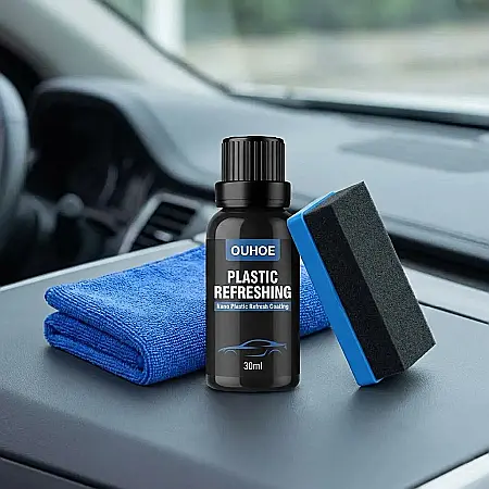 Auto - Restaurator Plastic Auto 30ml/50ml – Curățare și Întreținere Interior/Exterior, Inodor, Efect Strălucire de Lungă Durată