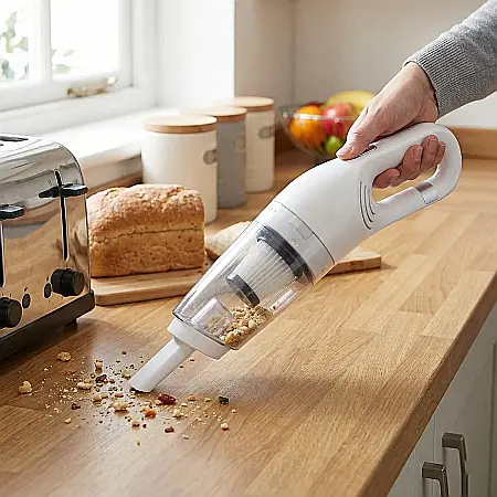 Casă & Grădină - Aspirator Multifuncțional 2 în 1 Vacuum Cleaner JB-168 – Vertical și Portabil, 120W, 12KPa, Filtru HEPA, Alb