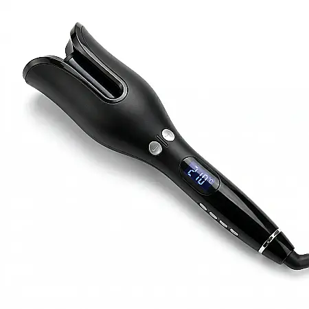 îngrijire feminină - Ondulator Automat cu Ceramică și Afișaj Digital LCD – Buclă Rapidă și Precizie 210°C, Rotire 360°, Reglaj Temperatură și Timp, Profesional, Pentru Toate Tipurile de Păr
