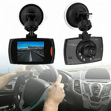 Auto - Cameră Auto Full HD 1080p – Display 2.4 Inch, Unghi Larg 140°, Senzor G, Detectare Mișcare și Iluminare Nocturnă IR: Martorul tău de Încredere pentru Siguranță în Trafic