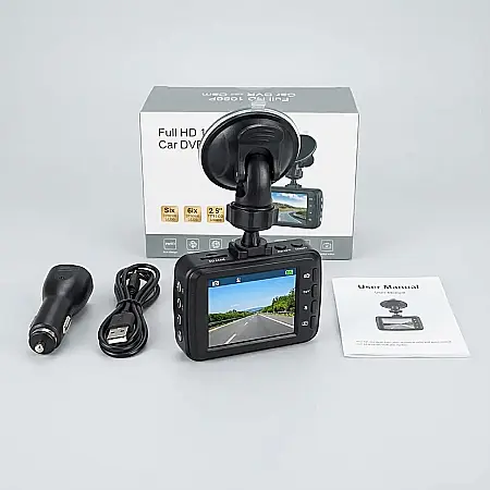Auto - Cameră DVR Auto 5″ FHD 1080P – Înregistrare Video High-Definition, 6 Lumini Vedere Nocturnă, Unghi Larg 120°, Senzor G și Înregistrare în Buclă: Martorul tău de Încredere zi și Noapte
